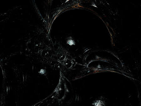 Digital Fractal on Blackの写真素材