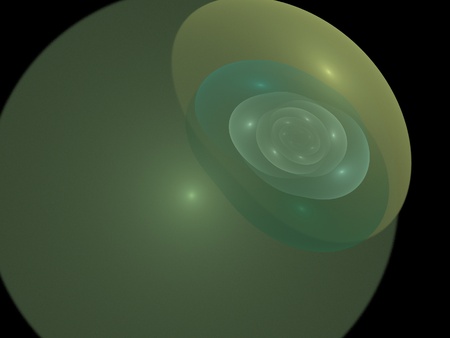 Digital Fractal on Blackの写真素材