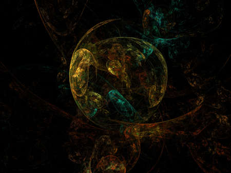 Digital Fractal on Black