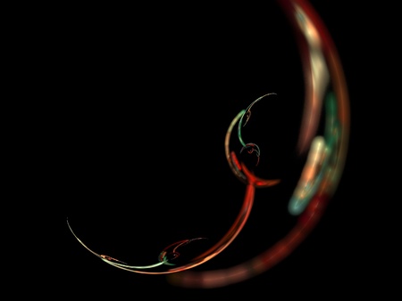 Digital Fractal on Blackの写真素材