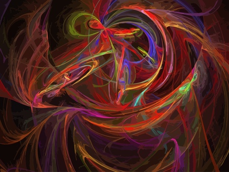 Vector Illustration of digital fractalのイラスト素材