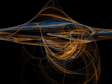 Digital Fractal on Blackの写真素材