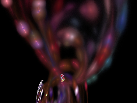 Digital Fractal on Blackの写真素材