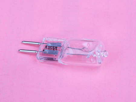 Halogene Lamp on Pink Backgroundの写真素材