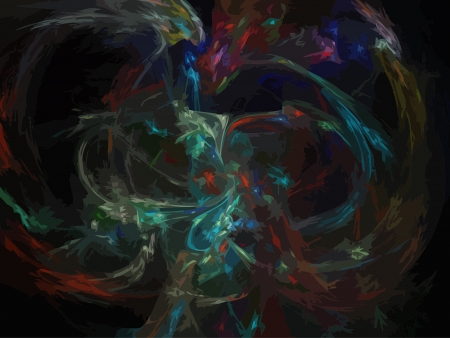 Vector Illustration of digital fractalのイラスト素材