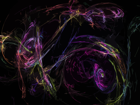 Vector Illustration of digital fractalのイラスト素材