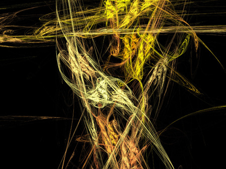 Digital Fractal on Blackの写真素材