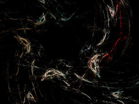 Digital Fractal on Blackの写真素材