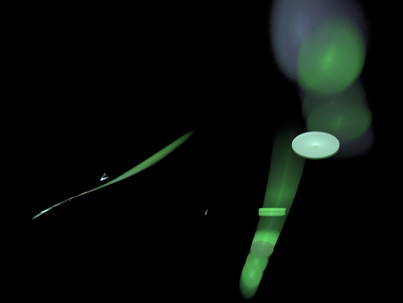 Digital Fractal on Blackの写真素材