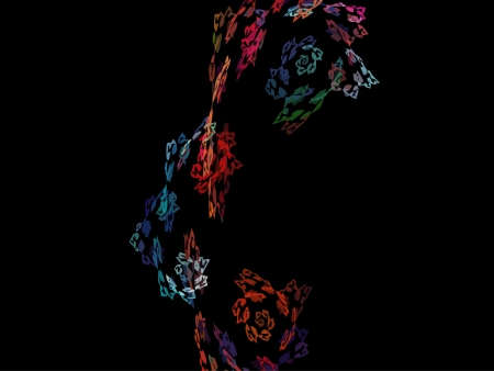 Vector Illustration of digital fractalのイラスト素材