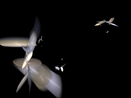 Digital Fractal on Blackの写真素材