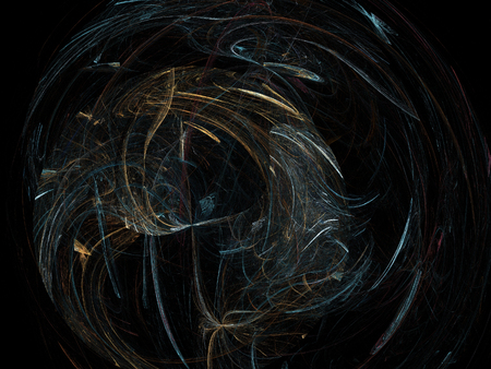 Digital Fractal on Blackの写真素材