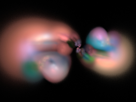 Digital Fractal on Blackの写真素材