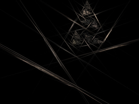 Digital Fractal on Blackの写真素材