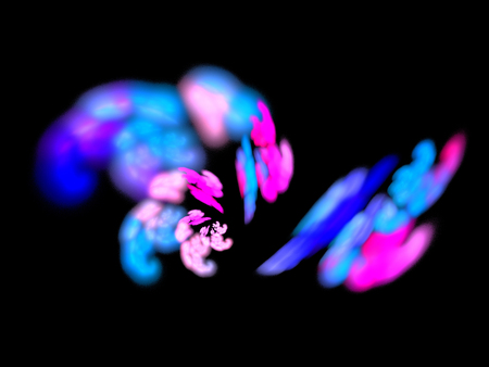 Digital Fractal on Blackの写真素材