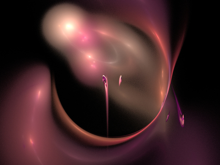 Digital Fractal on Blackの写真素材