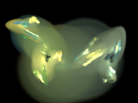 Digital Fractal on Blackの写真素材