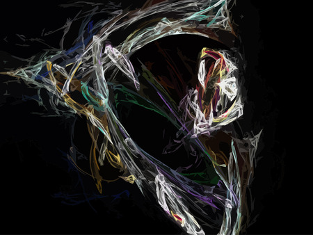 Vector Illustration of digital fractalのイラスト素材