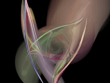 Vector Illustration of digital fractalのイラスト素材