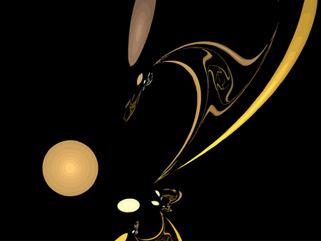 Vector Illustration of digital fractalのイラスト素材