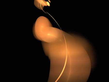 Digital Fractal on Blackの写真素材