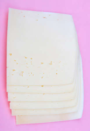 Cheese on Pink Background