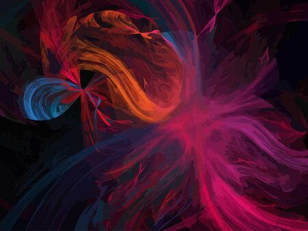 Vector Illustration of digital fractalのイラスト素材