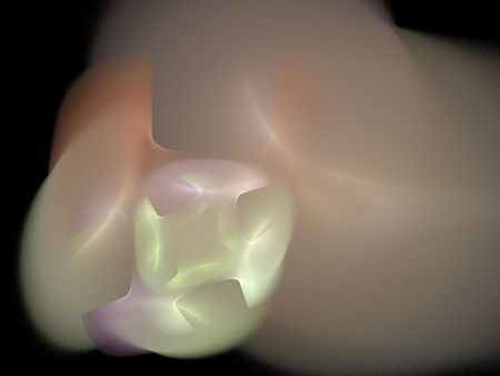 Digital Fractal on Blackの写真素材