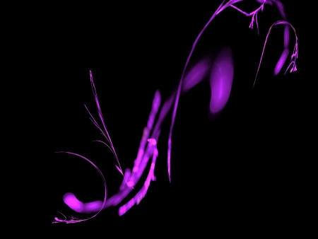 Digital Fractal on Blackの写真素材