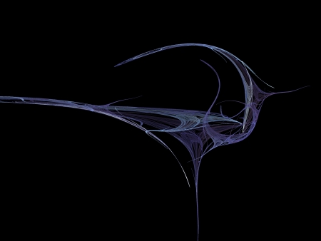 Digital Fractal on Blackの写真素材
