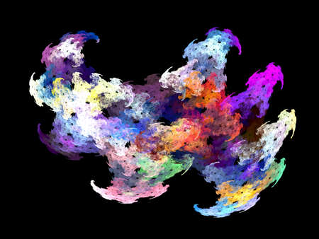 Digital Fractal on Blackの写真素材