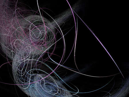 Digital Fractal on Blackの写真素材