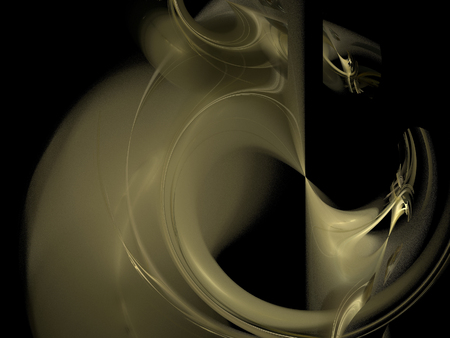 Digital Fractal on Blackの写真素材