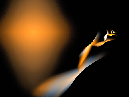 Digital Fractal on Blackの写真素材