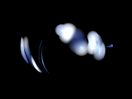 Digital Fractal on Blackの写真素材