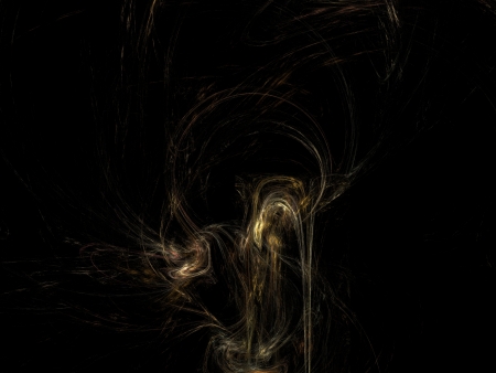 Digital Fractal on Blackの写真素材