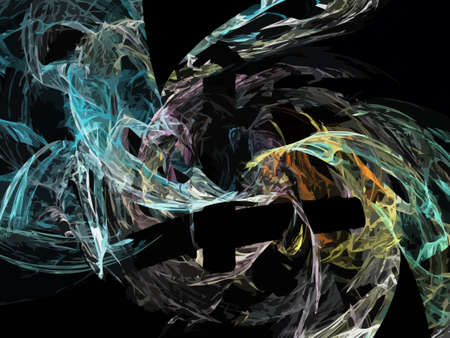 Vector Illustration of digital fractalのイラスト素材