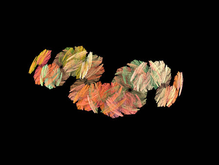 Digital Fractal on Blackの写真素材