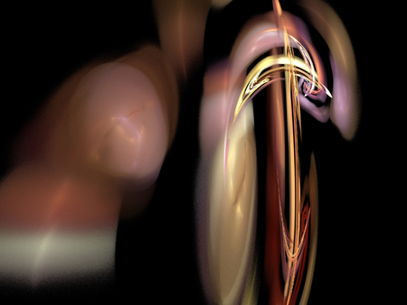 Digital Fractal on Blackの写真素材
