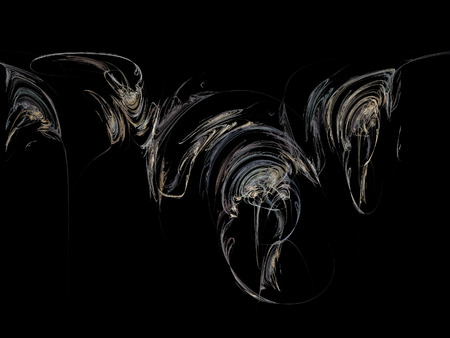 Digital Fractal on Blackの写真素材