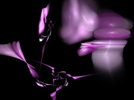 Digital Fractal on Blackの写真素材