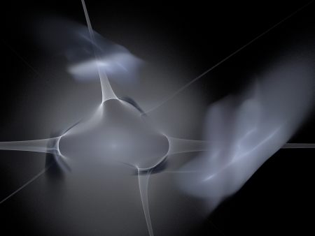 Digital Fractal on Blackの写真素材