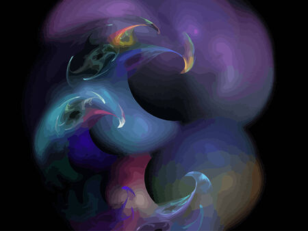 Vector Illustration of digital fractalのイラスト素材