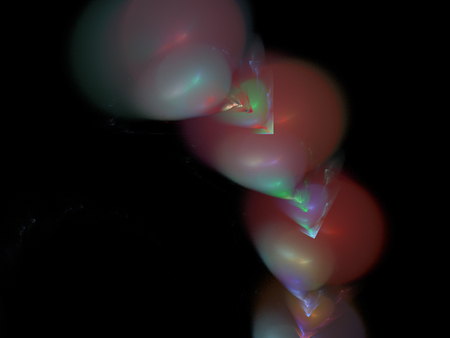 Digital Fractal on Blackの写真素材