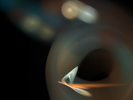 Digital Fractal on Blackの写真素材