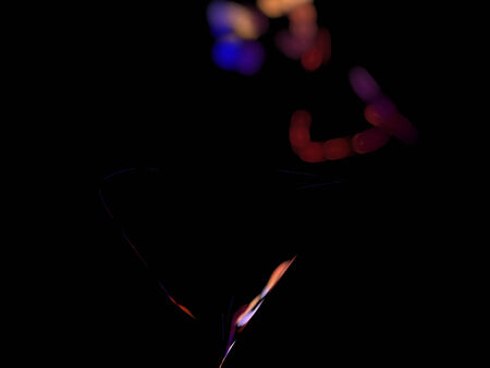 Digital Fractal on Blackの写真素材