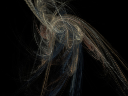 Digital Fractal on Blackの写真素材