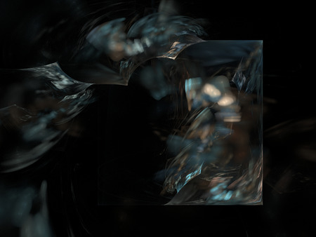 Digital Fractal on Blackの写真素材