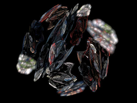 Digital Fractal on Black