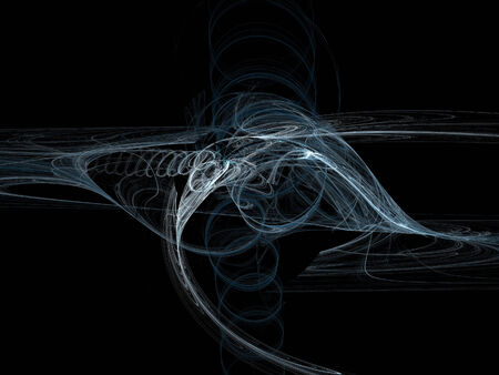 Digital Fractal on Blackの写真素材